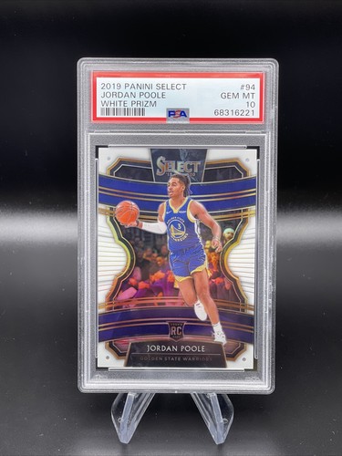 Jordan Poole 2019-20 Select RC #94 White Prizm /149 PSA 10 Rookie
