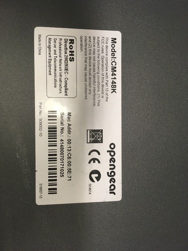 OPENGEAR CM4148K 48-PORT CONSOLE MANAGER. Sl