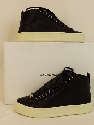 BALENCIAGA アリーナ BALENCIAGA Arena Red High Leather Shoes, Sneakers Men's Size