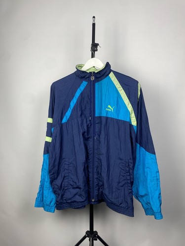 Vintage 90s PUMA Full Zip Retro Nylon Track Top Jacket Men's