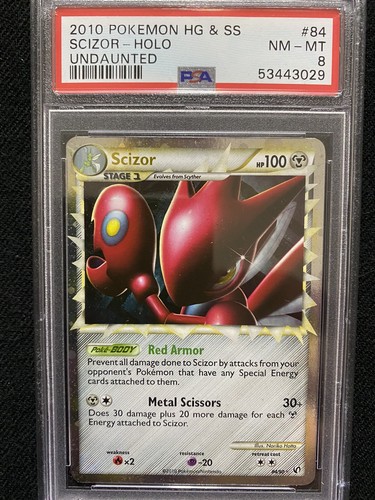 2010 Pokemon HeartGold SoulSilver Undaunted Scizor Holo 84
