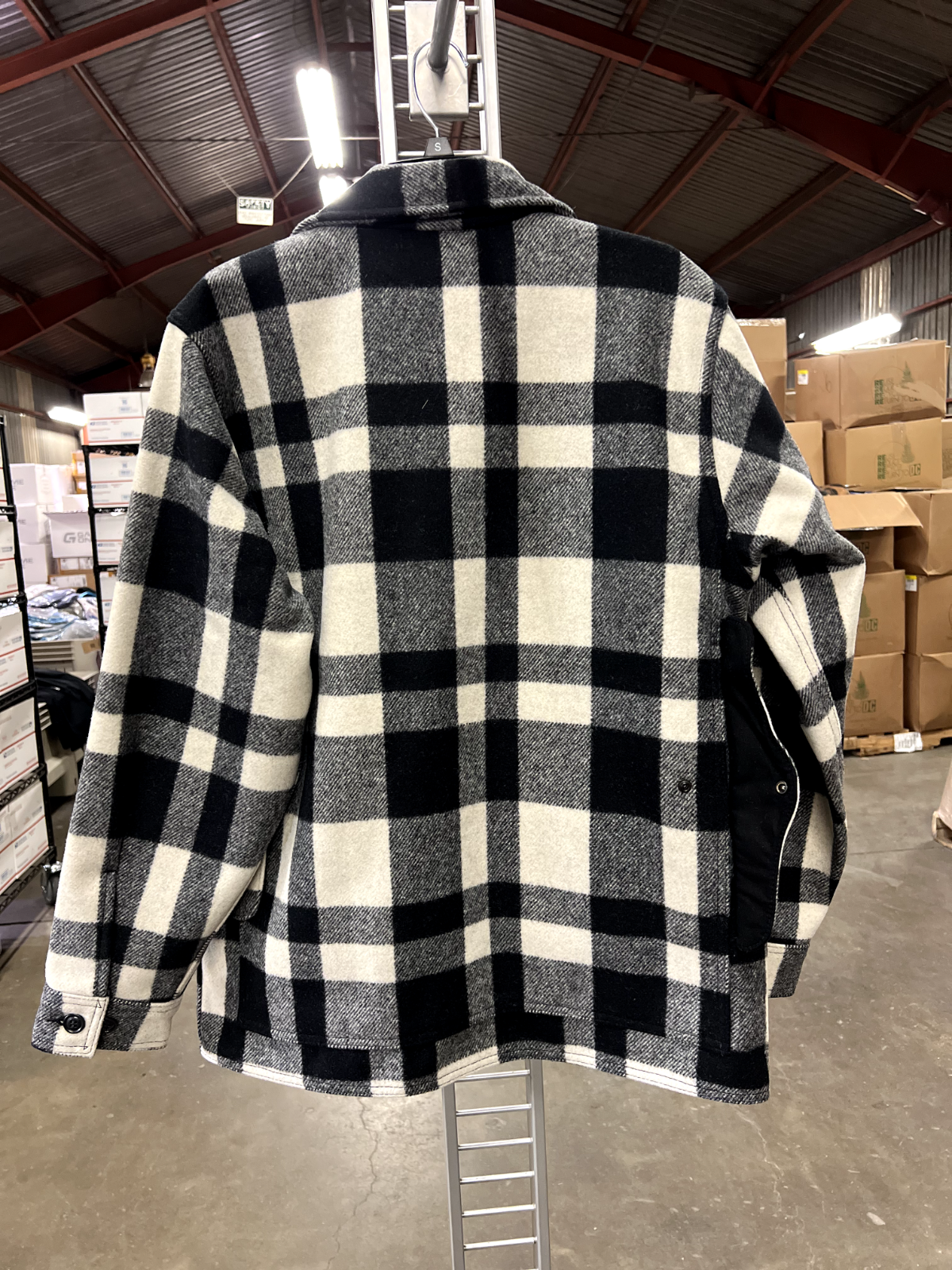 Pre-owned Filson Cc  Black Plaid Wool Mackinaw Cruiser Mens Medium Outdoor Flannel $495