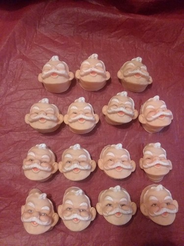 29 Vintage Santa Faces For Doll Crafts, Etc.