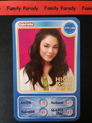 Gabriella 177/180 Disney Card High School Musical Auchan 2010 Fr