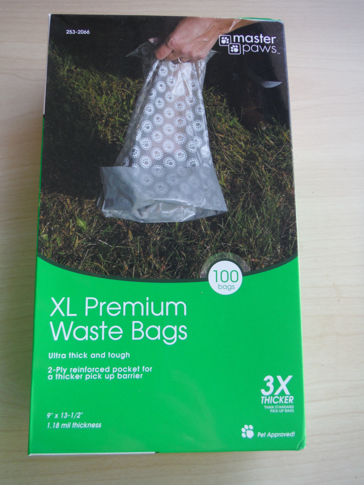 NEW Master Paws XL Premium Waste Pickup Bags - 100 Bags 3X Thicker -COLOR CHOICE