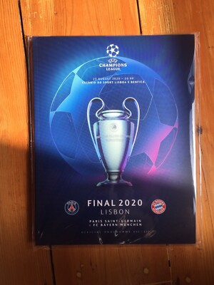 2020 UEFA Champions League Final Programme.  PSG V Bayern Munich