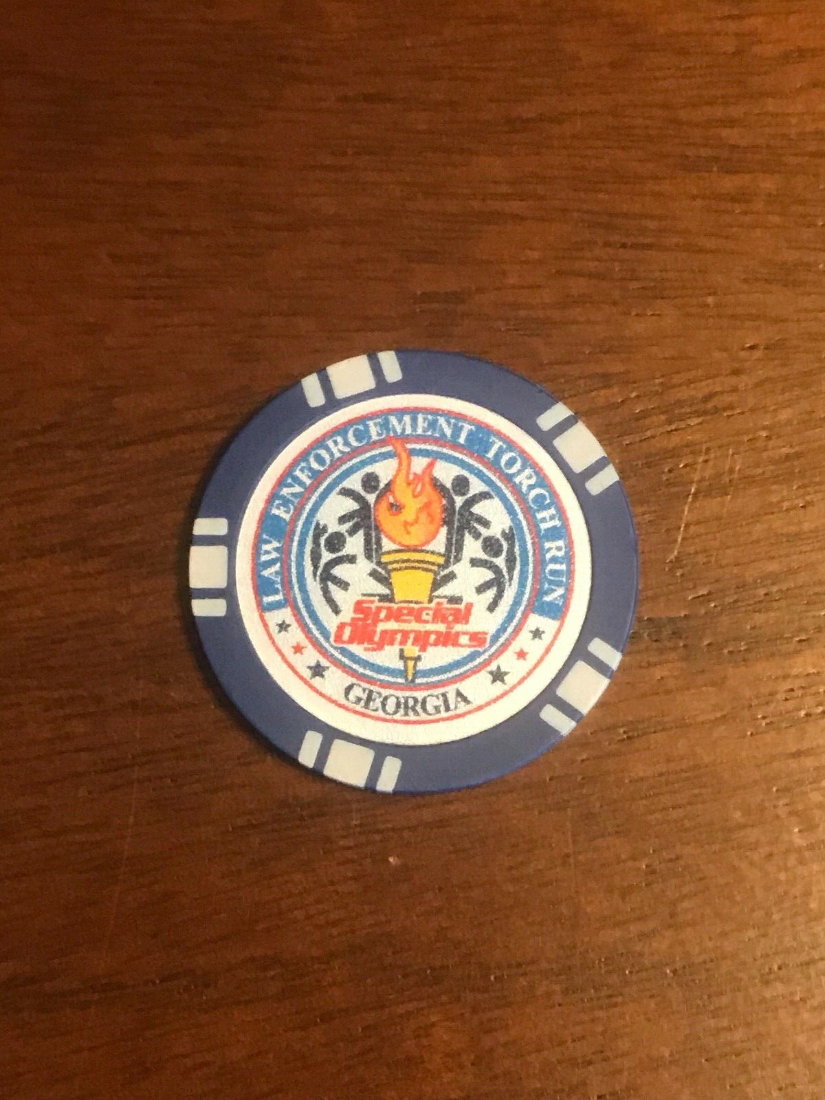 2011 Georgia Law Enforcement Torch Run for Special Olympics New Poker Chip RARE