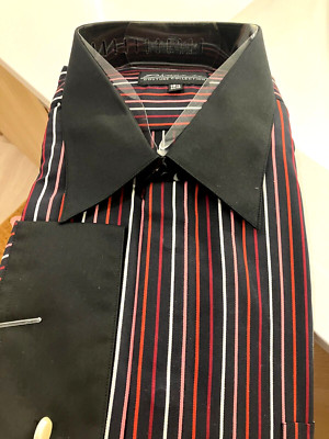 Lot of 2  Damante  Diamante  dress Shirt men's 18.5  34/35   NEW