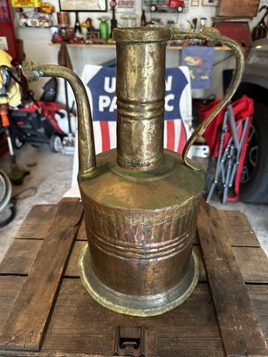 Antique Hand Hammered Large Copper Pitcher /Jug/Vase