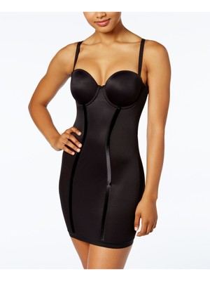 

MAIDENFORM Черные ультратвердые моделирующие трусики без застежки со встроенными вставками, Черный