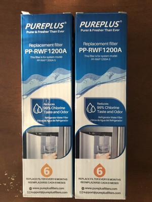 PUREPLUS replacement refrigerator water filter PP-RWF1200A lot of 2