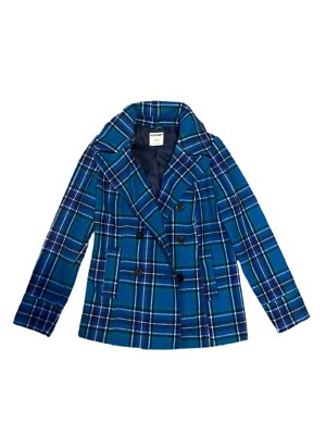 Old Navy Plaid Pea coat Women's size S