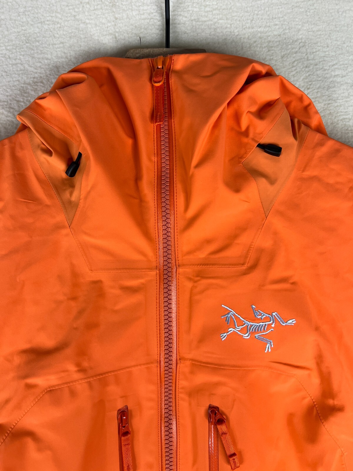 Pre-owned Arc'teryx Rush Jacket Women's Medium Phenom Orange Full Zip Goretex Ski