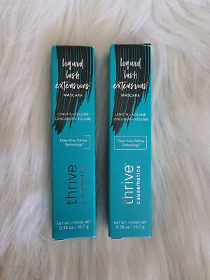 2 PACK Thrive Causemetics Mascara BLACK Brynn 0.38oz 10.7g FULL SIZE NIB