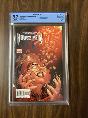 House Of M # 1 Quesada Variant CBCS 9.2 White Pages Scarlet Witch WandaVision