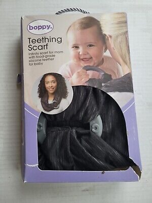 Boppy Teething Ring Infinity Scarf Heather Gray Black for Baby (BOX 75)