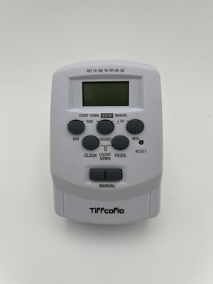 Tiffcofio Indoor Digital  7 Day Heavy Duty Timer 3 Prong TH-868C