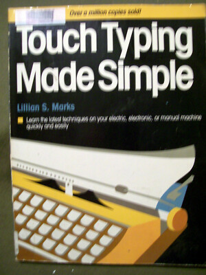 Touch Typing Made Simple by Lillian S. Marks (1985, Softcover)