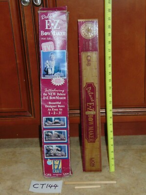 Deluxe EZ Bowmaker Bow Making Tool Wood Spool Spindle Craft Door Bow Maker