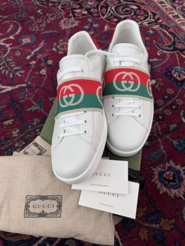 GUCCI Ace sneaker with elastic Web 100% Authentic Size 11G
