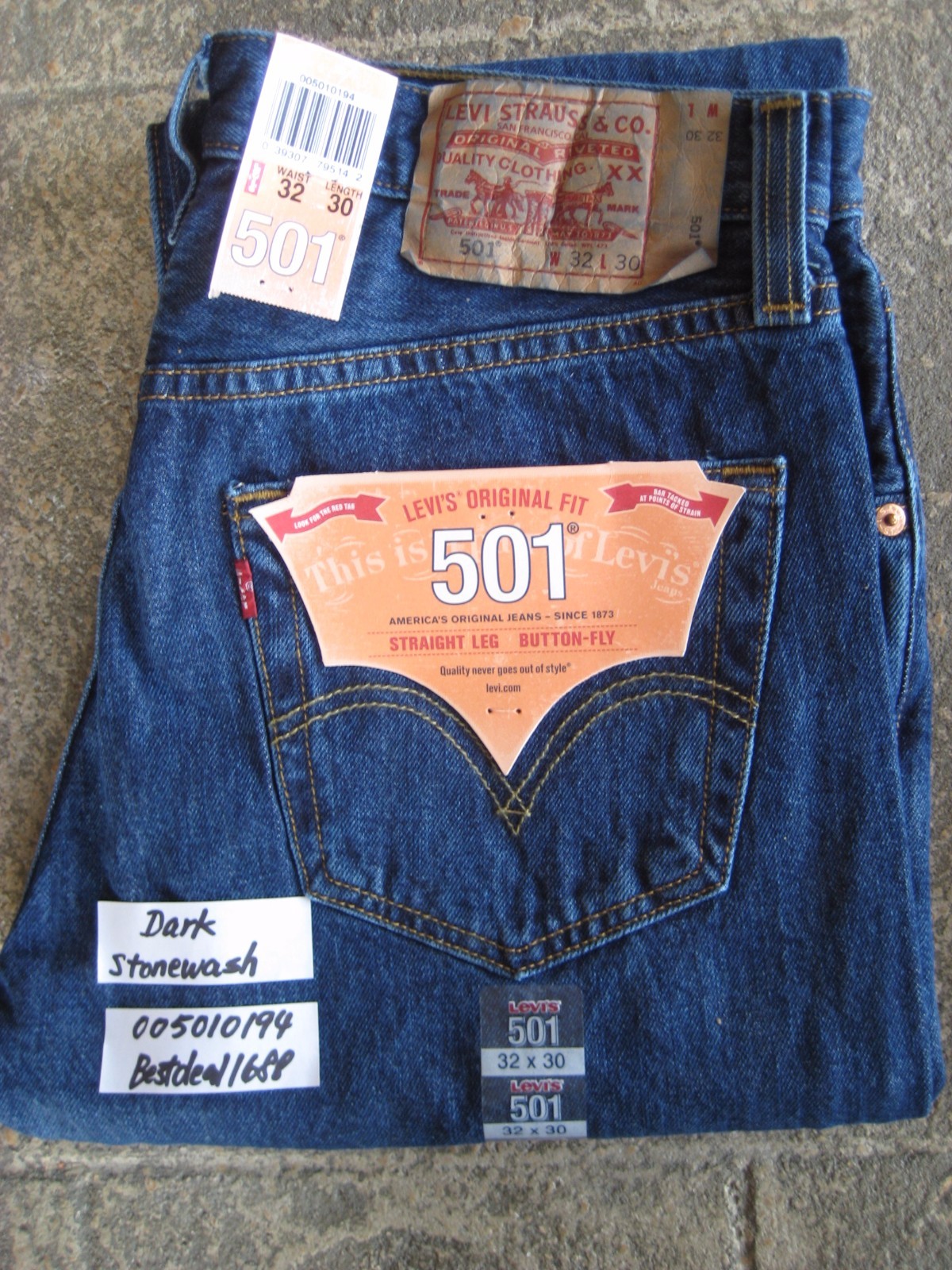 Джинсы Levi's 501 Men's Button Fly 