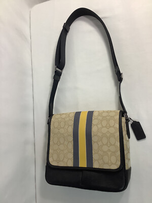 Thompson Small Map Bag In Signature Jacquard With Varsity Stripe