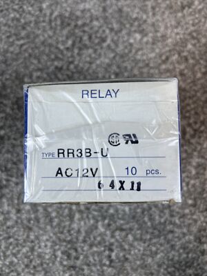IDEC RR3B-U-AC12V General Purpose Relay, 10A Contacts, 1 Box 10 pieces WRAPPED