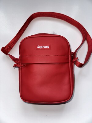 Authentic Supreme Leather Shoulder Bag