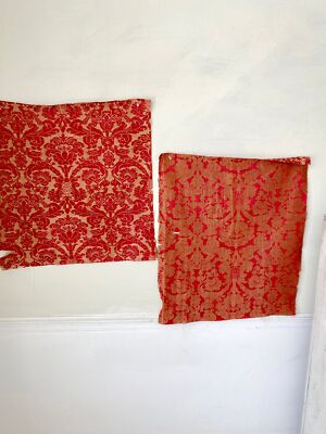 18th century silk damask French fabric material possibly Italian