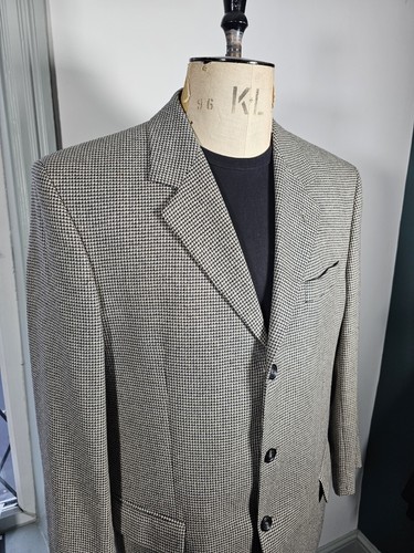 Vintage Pierre BALMAIN Jacket 44 Inch Chest Silk & Wool Woven 90's