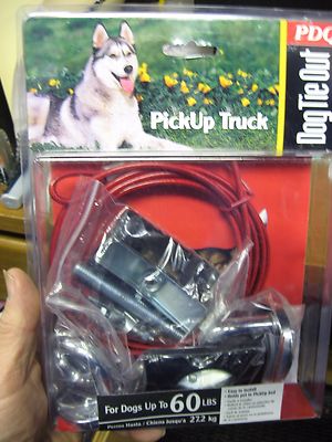 Dog Tie Out Cable Kit For Up To 60 Lbs Chevy Gmc Ford F150 Dodge Ram