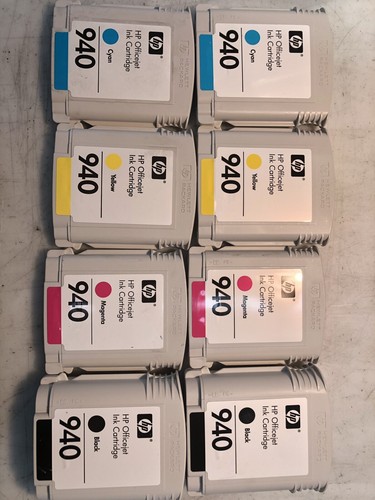 hp 940 Empty Ink Cartridges ( Lot Of 8 ) Yellow Cyan ,Magenta, Black