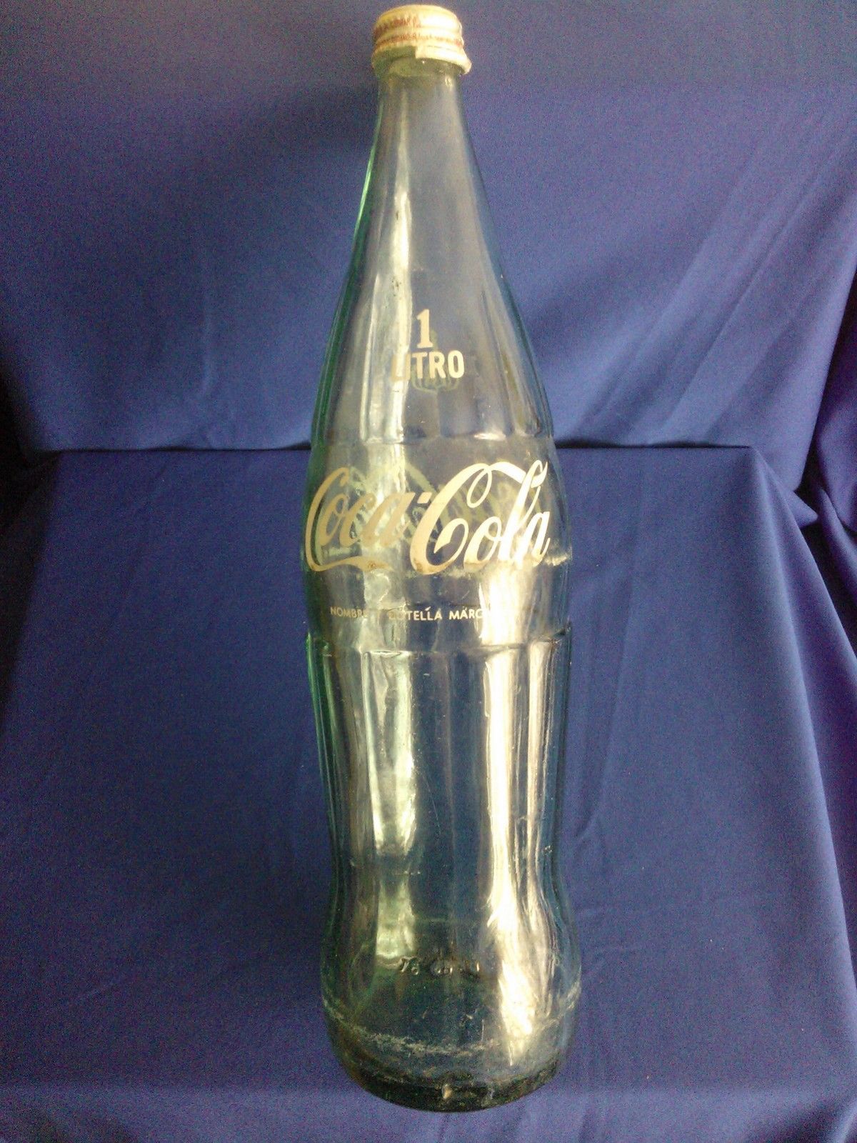 Ancienne Bouteille De Coca En Verre BOUTEILLE EN VERRE COCA-COLA LAMPE 1 LITRE TRÈS ANTIGUA, RÉTRO, VINTAGE