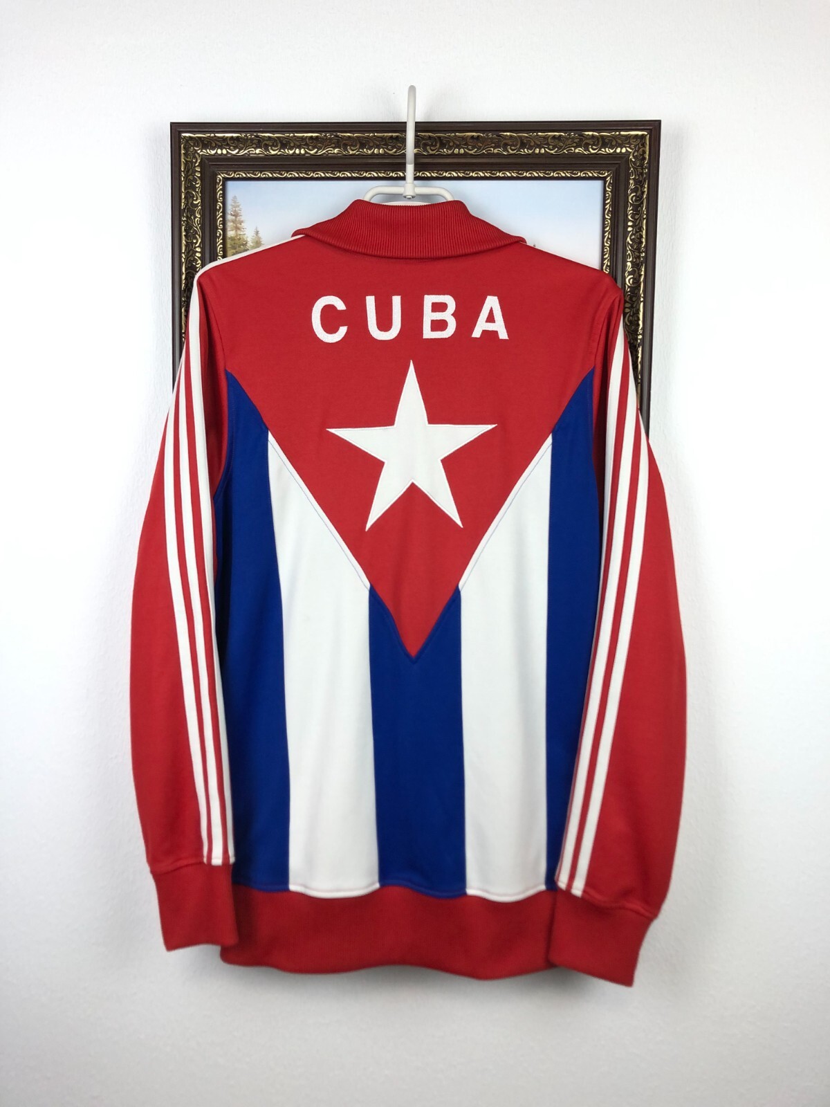 adidas CUBA サッカージャケット 赤 XO Rare Adidas Originals Cuba Football Jacket Soccer Track Top