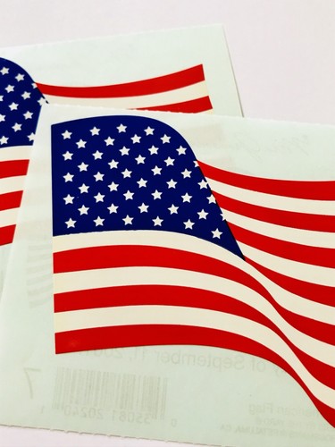 2 MODULES GIANT AMERICAN FLAGS MRS GROSSMAN'S STICKERS 4TH JULY PATRIOTIC