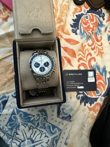 Pre-owned Breitling Navitimer B01 Chrono 43mm Light Blue Ab0138241c1a1 2024