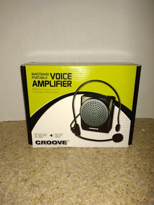 Croove Voice Amplifier Portable Rechargeable Microphone Headset Waistband Clip