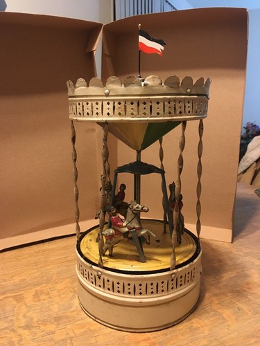 Prewar Bing GBN Wind Up Carousel Made in Germany