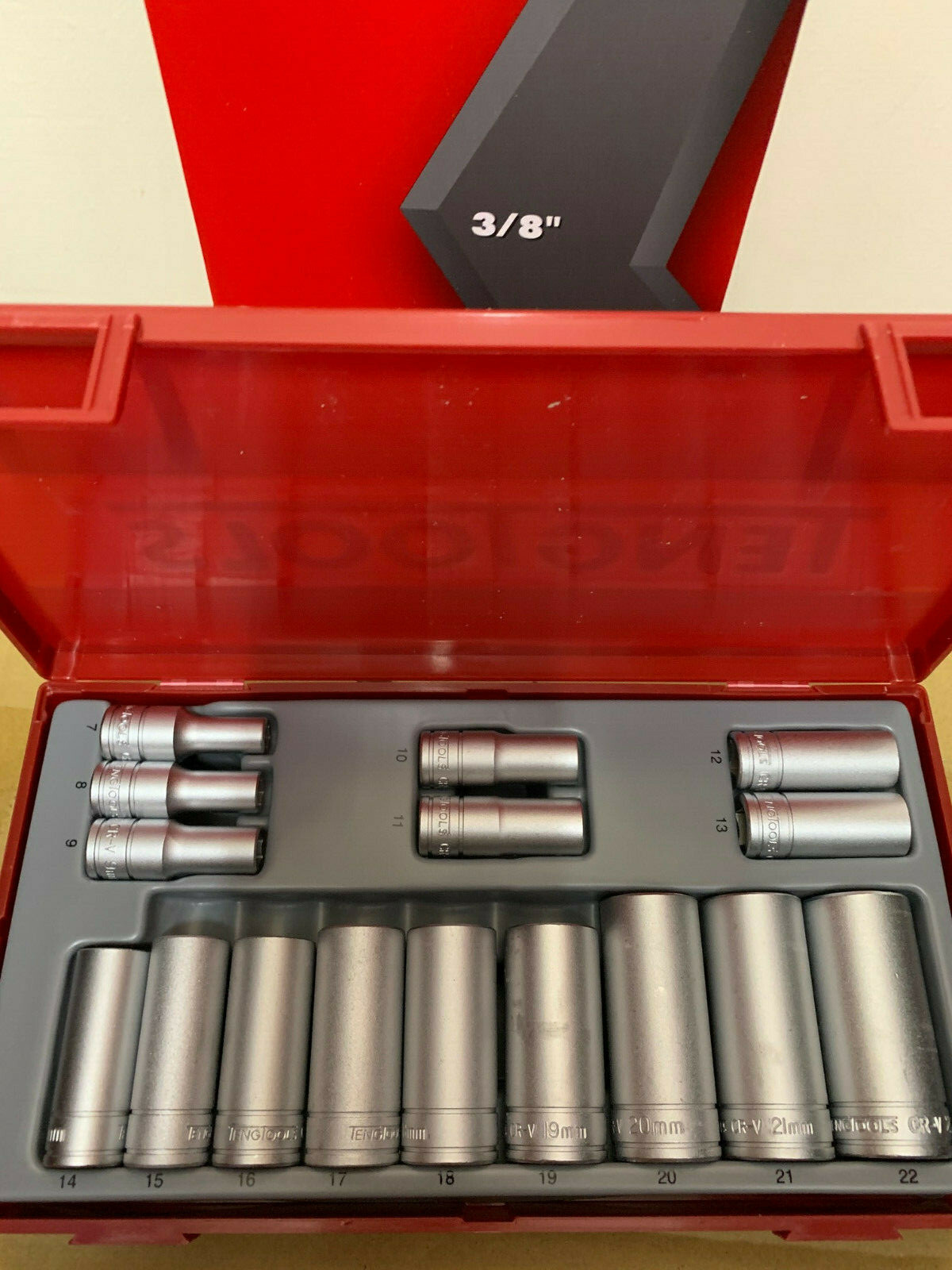 Teng Tools 3/8 Drive Deep Socket Set 6 Point Hex Socket 7mm > 22mm In Case eBay