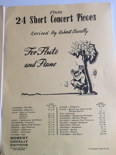 24 Short Concert Pieces for Flute and Piano