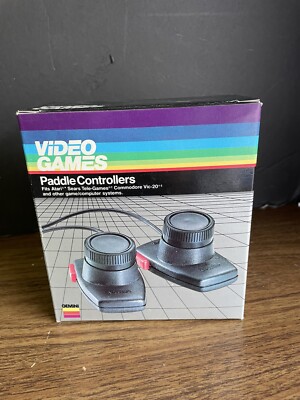 Gemini Paddle Controllers Atari 2600 With Box Tested & Working