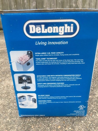 Delonghi Dual Zone Stainless Steel Deep Fryer