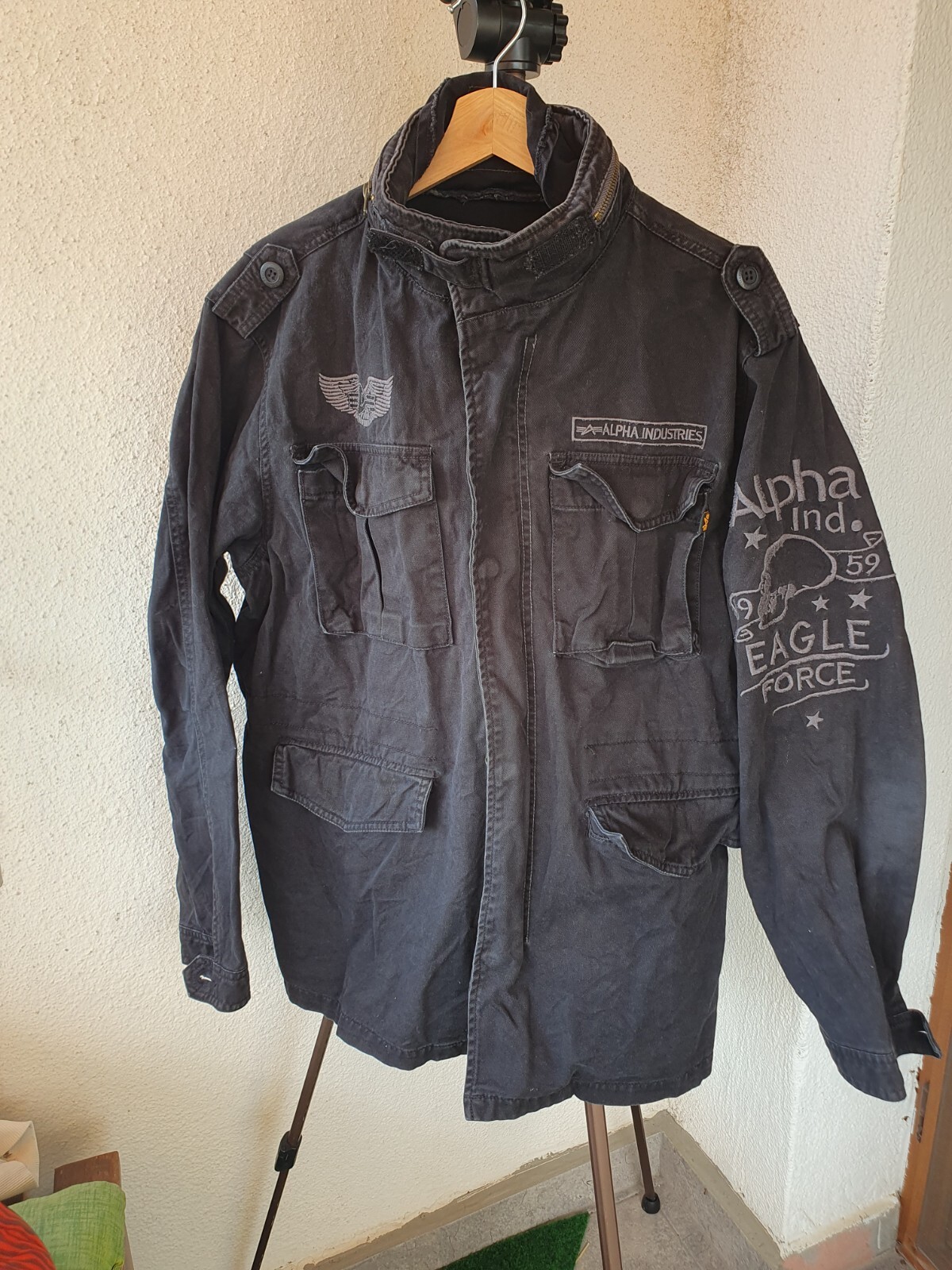 ジャケット・アウター ALPHA INDUSTRIES INC,cotton army jacket Alpha Industries Eagle Force Combat field jacket sz L | eBay