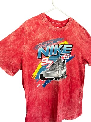 Nike Tie Dye Air Max Racing T Shirt Men Size XL  DR8000-657 Red New Without Ya