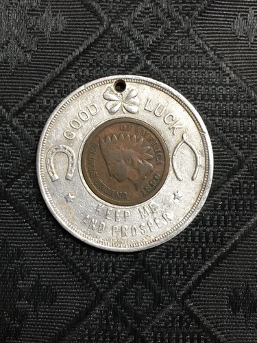 Hermann The Great THURNAER & GORMAN 1890 ENCASED INDIAN HEAD CENT TC283788 R8
