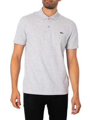 

Мужская рубашка-поло с вышитым логотипом Lacoste, серая, Grey, DH0783-00-CCA