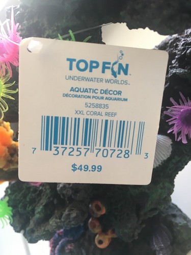 AQUARIUM FISH TANK TOP FIN  CORAL REEF DECORATION