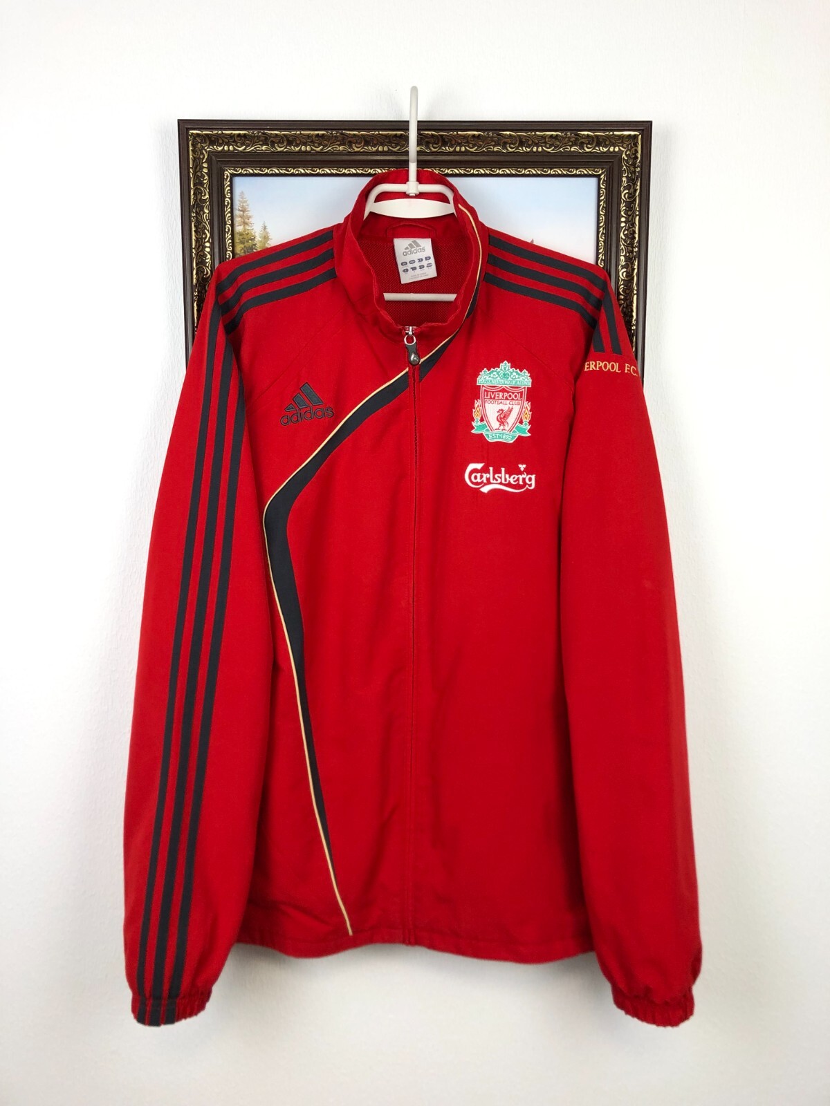 Vintage Adidas Liverpool Football Jacket Soccer Red Track
