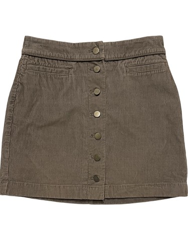 WILFRED FREE Gray Button Front Aritzia Mini Skirt Karmen