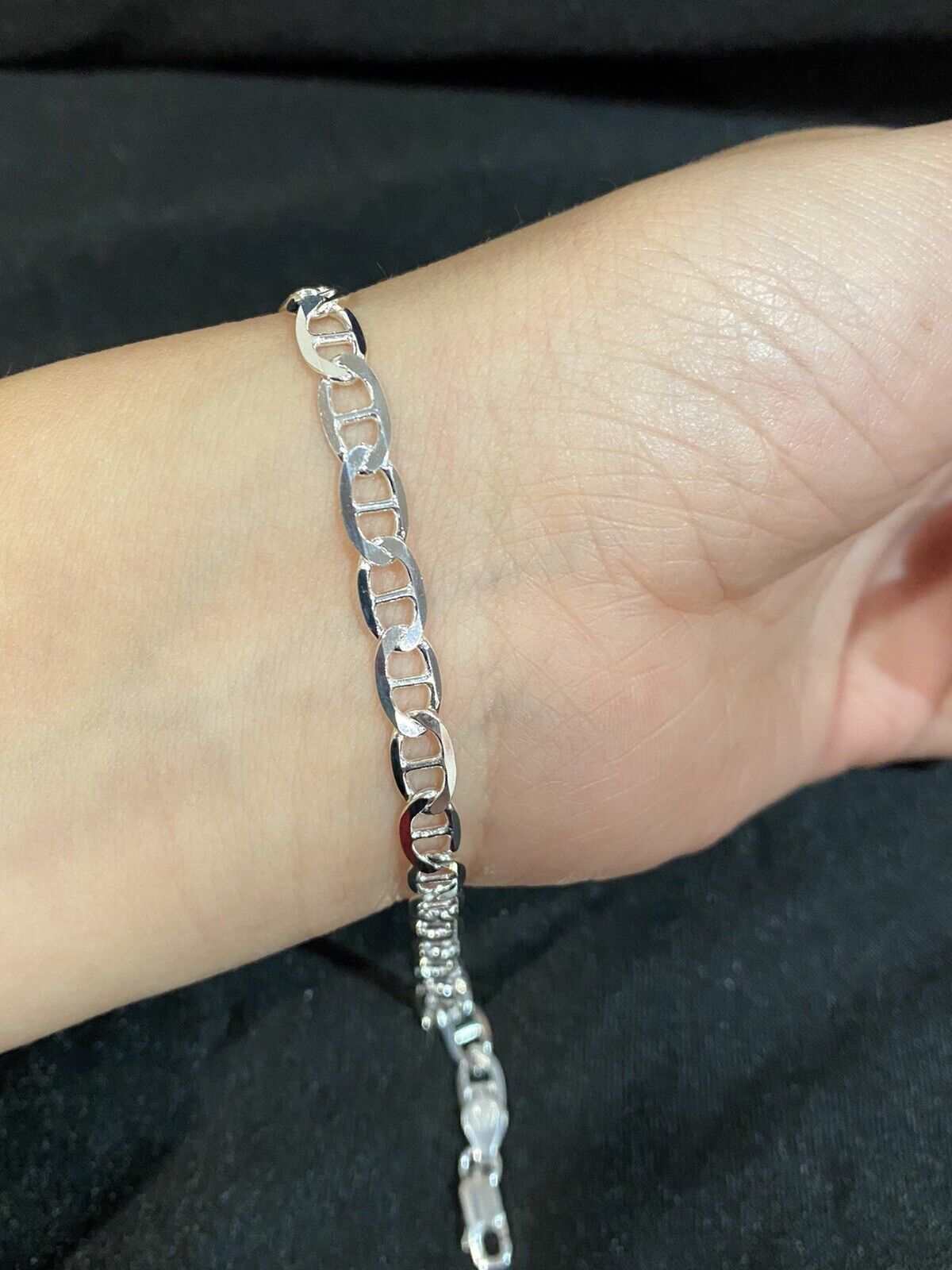 .925 Sterling Silver Men's Womens Mariner Chain Bracelet 7 & 8 .925 Sterling Silver Men's Womens Mariner Chain Bracelet 7 & 8